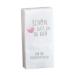 10 x 10 handkerchiefs 'It's nice that you're here - For the tears of joy' GREY-PINK for weddings baptisms or communions
