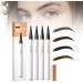 Eyebrow Pencil with 4 Fork Tip 3D Microblading - Magic Eyebrow Pencil Natural Makeup Fine Stroke Magic Eyebrow Pencil Long-Lasting Waterproof Eyebrow Pencil Stay on All Day (Set-4pcs)