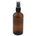 Lckiioy 100ML Amber Glass Spray Bottle with Black ATOMISER Sprays Refillable Container for Essential Oil/Aromatherapy Use