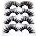 Buy NEW 4 Pairs 3D Mink Hair False Eyelashes | Criss-Cross Wispy & Fluffy 25-30mm Extensions | Handmade Eye Makeup Tools - Buy Online on GoSupps.com