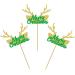 24pcs Merry Christmas Cupcake Toppers Elk Cake Decorated Birthday Party Christmas Theme Dessert Insert MGPFERD - Buy Online on GoSupps.com