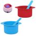 2pcs Wax Pot Liner, Silicone Wax Warmer Liner with 2pcs Spatula Wax Warmer Liners Reusable for Hair Removal (Red, Blue)