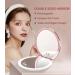 Kostlich LED Rechargeable Travel Makeup Mirror - 1x/7x Magnification, 4.7 Wide Portable Compact Folding Mirror - Buy Online on GoSupps.com