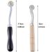 LUNARM 2 PCS Tracing Wheel Set - 4mm and 2mm Leather Needle Point | Professional Stitch Marking Spacer with Wooden Handle for Arts and Crafts - Buy Online on GoSupps.com