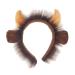 FRCOLOR Animal Headgear Headband Made of Cattle Horn Animal Cosplay Headband Photo Prop Animal Headbands for Women Demon Cattle Clothing Accessories Child Horns Fabric