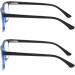 MMOWW 2-Pack Reading Glasses for Men & Women | Anti-Blue Computer Glasses with Spring Hinges - Blue 1.5x - Buy Online on GoSupps.com