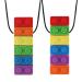 Oudqfcj 2PCs sensory chew necklace ideal for children or adults who like to bite durable and robust silicone kaum necklace for boys and girls