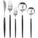 Stainless Steel Steak Cutlery Set Western Dessert Cutlery Cutlery Five Sets Black - Buy Online on GoSupps.com