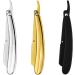 Manual Razor with Folding Handle - Barber Shaving Tool & Hair Clipper - Golden Finish (No Shaving Disc) - Buy Online on GoSupps.com