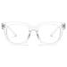 Cyxus Blue Light Blocking Glasses Square Chic Preppy Look MultiColor Frame for Women Men Clear 8153-1