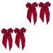 FRCOLOR Red Hair Accessories Black Hair Ribbon