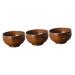 ABOOFAN 3 Pcs Salad Bowl Wood Decor Dessert Containers Snack Containers Storage Holder High Capacity Japan As Shownx3pcs 12x12x6.7cmx3pcs