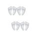 FOMIYES 4 Pairs Five Toe Sticky Front Pad of Foot Inserts Insoles for Plantar Shoes Inserting Pad Clear Heels Womens Heels Heel Pads Gel Plug-in Arched Women's