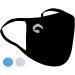 Mouth protection nose protection No constant washing required "viraloff" reduces pathogens by 99% in 2 hours (L/XL with ear loops black) L/XL with ear loops black