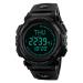 Mens Military Sports Digital Watch with Survival Compass 50M Waterproof Countdown 3 Alarm Stopwatch Black