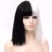 Atayou 12-Inch Women's Half Black and Half White Cosplay Wig - Stylish Halloween Costume Accessory - Buy Online on GoSupps.com