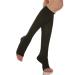 Relaxsan Basic 850A (1 pair - Black 4/XL) compression knee socks women 18-22 mmHg open toe knee socks 140 Den Black XL