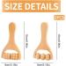 FDCGAS Massage Roller Set - 2-Piece Wooden Scooter for Body & Face Anti-Cellulite Gua Sha Tool Fascia Roll with Handle - Buy Online on GoSupps.com