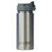 EcoVessel Perk Vacuum Insulated Coffee Tumbler and Tea Bottle, Stainless Steel Travel Infuser with Strainer and Push-Button Lid One Size Silver Express