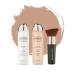 Magic Minerals AirBrush Foundation 3piece set by Jerome Alexander WarmMedium Foundation + Primer + free Kabuki brush Makeup with natural coverage