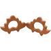 Wendysun 3pcs Cartoon Dinosaur Shaped Wood Teether Set for Baby Teething - Natural Beech Teething Toy and DIY Pendant - Buy Online on GoSupps.com