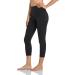 HeyNuts High Waisted Yoga Capris Leggings | Tummy Control Workout Pants | 21 Cropped Leggings - Black - Buy Online on GoSupps.com
