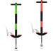 Meooeck 2 Pcs Bounce Pogo Stick for Kids Age 5 and Up, 40 to 80 Pounds, Foam Jolt Pogo Jumper for Body Balance Exercise (Green and Red)