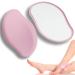 Crystal Hair Eraser,Callus Remover for Feet,Reusable Crystal Hair Remover Magic Crystal Hair Eraser for Men and Women Foot Scrubber(Pink)
