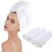 Kinhwa turban towel with button microfiber hair turban for the hair as quick -dry hair towel super absorbent and soft for long hair and all hair types 25cmx65cm 3 piece white white 25cmx65cm