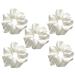 WOONEKY 5pcs Bridesmaid Hair Accessories Hair Ponytail Wedding Hair Accessories Satin Hair Wrap Satin Elastic Hair Bands Elastic Hair Scrunchies Silk Scrunchies Girls Hair Scrunchies Bun 10X10CM White