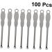 Stainless Steel Ear Spoon 100pcs - Wax Curette Ear Cleaner - Silver Ear Pick - Buy Online on GoSupps.com