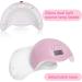 48W UV LED Nail Lamp for Gel Nails Polish | Professional Salon Curing Light with 4 Timer Settings and Sensor | Pink - Buy Online on GoSupps.com