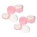SECFOU 4pcs Box Body Powder Puff Box Baby Powders Travel Dispenser Travel Baby Powder Travel Powder Container Empty Makeup Powder Container After-Bath Puff Box Empty Powder Box Pink Baby Pink 8x6cm