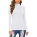 Women's Long Sleeve Mock Turtleneck Top - Casual Slim Fit Underlayer Shirt (White, Medium) - Buy Online on GoSupps.com