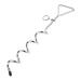 Angoily Belt 3 Pieces Dog Coupling Pet Ground Anchor Chrome Plated Metal Ties 42X8.5X4CMx3pcs Silverx3Pcs