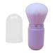 Fellflying Retractable Makeup Brushes | Travel Powder Brush Portable Face Brush with Lid for Foundation Blush Bronzer & Powder Travel Friendly purple