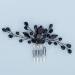 Teyglen Women's Black Crystal Rhinestone Wedding Hair Comb - Elegant Bridal Side Hair Accessory - Buy Online on GoSupps.com