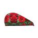 Red Rose Flowers Coral Velvet Dry Hair Cap Perfect for Home Travel Pool Parties Beaches Baths and More