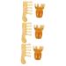 Minkissy massage comb for deep fabric massage comb for hair trigger point comb stone gua-sha comb for scalp care spurtle spatula guasha tool wide comb face beeswax 6 pieces