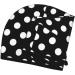 Hair Towel Wrap - Quick Drying Towel Turban with Button | Black & White Polka Dot - Buy Online on GoSupps.com