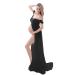 Maeau - Dress Women's Maternity Photography Props for Photo Shoot Elegant Ladies Dresses for Wedding Party L Black