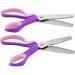 Pinking Shears Scissors for Fabric  2-Piece Bundle of Zig Zag Scissors & Scalloped Pinking Shears | 100% Stainless Steel Sewing Pinking Shears for Fabric Cutting  Ideal Craft Scissors Decorative Edge Zigzag and Scallop S...