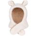 Kids 2 in 1 Winter Hoodie Scarf Set | Toddler Thermal Balaclava Hat | Fleece Lined Hat Scarves for Boys Girls 6 Months-4 Years - Beige - Buy Online on GoSupps.com