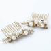 Bridal Wedding Hair Comb - Gold Pearl Rhinestone Headpiece for Women and Girls - Buy Online on GoSupps.com