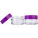 Beauticom 24 Pack Clear Jars with Purple Lids - 20G/20ML BPA-Free for Lotion Creams Toners & Makeup Samples - Ideal for eCommerce & International Shipping - Buy Online on GoSupps.com