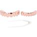 Alloy Hip Hop False Teeth Set - Upper & Lower Rose Gold Teeth for Halloween Parties & Fashion Shows - Buy Online on GoSupps.com