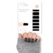 Fairy Nail self-adhesive nail foils manicure nail wraps nail stickers 16 nail polish strips (black)