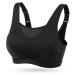 Wingslove High Impact Sports Bras for Women Plus Size Non Padded Wirefree Workout Bra Bounce Control Black 38DDD