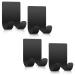 4 pieces of razor bracket shower black 304 stainless steel self -adhesive shaver holder wall bathroom razor wall bracket multi -purpose hook for door wall bathroom kitchen (4 pieces)
