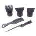1Set(5PCS)Hair Dryer Nozzle Replacement + Hair Comb Black Portable Salon Narrow Concentrator Replacement Blow Flat Hair Drying Nozzle Special for Diameter 4.0cm-4.8cm